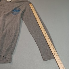 LAT Apparel Oso Orange Beach Alabama Fishing Graphic Long Sleeve Tee Gray Small