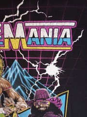 WWE WrestleMania Shirt Mens S Black Ultimate Warrior Macho Man Randy Savage