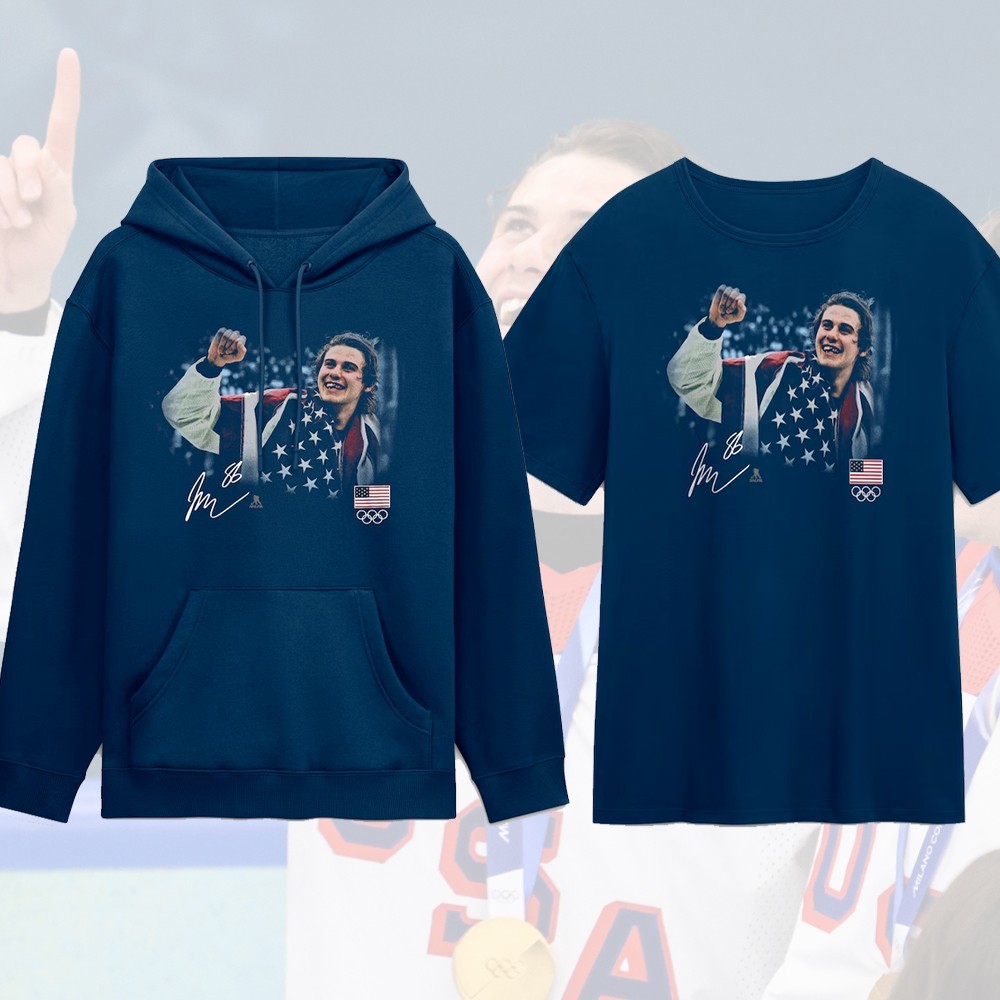 HOT! Jack Hughes US Men’s Olympic Hockey Medal Moment Flag Special Design