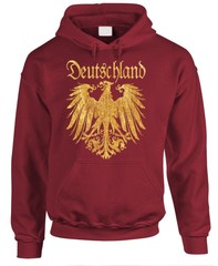 DEUTSCHLAND METALLIC Gold – German Eagle – Fleece Pullover Hoodie