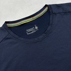 Smartwool T-Shirt Men’s Large Merino Sport 150 Navy Blue Wool Blend Base Layer