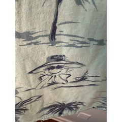 Cotton Connection light blue t-shirt dark blue maritime tropical graphic XL