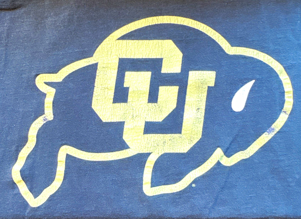 Vintage Colorado Buffaloes CU Buff Logo Navy Men’s 3XL Cotton Graphic Tee