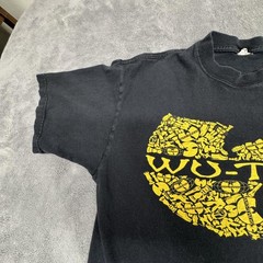 Wu-Tang Clan Shirt Mens Large Black Yellow Logo Graphic Rap Tee Hip Hop Music