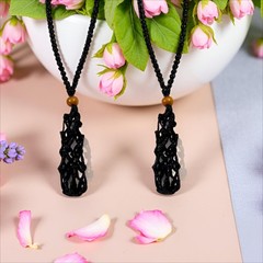 Handmade Rope Crystal Cages Extra Large 6.6cm Black – DIY Jewelry Making