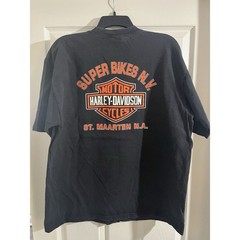 Vtg Harley Davidson Super Bikes N.V. St. Maarten N.A. Shirt Sz Large