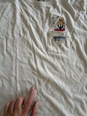 Vintage 1999 Warner Bros Marvin the Martian Embroidered Pocket T-Shirt