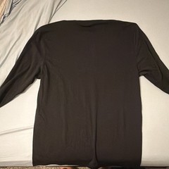 Fresh Clean Threads Men’s Black Solid Tagless Crew Neck Long Sleeve Tee L
