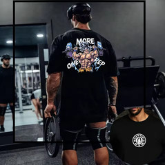 Japanese Anime Gym Unisex T-Shirt Short Sleeve Y2K Harajuku Summer Gym Tee