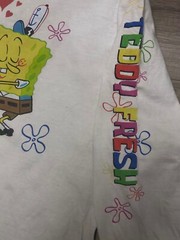 Teddy Fresh Spongebob L Cream Long Sleeve Double Sided *spots
