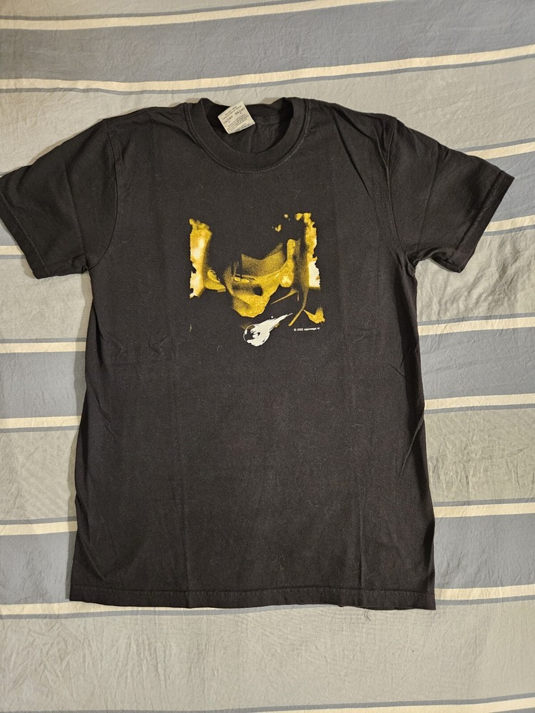 Final Fantasy 7 Video Game Square Enix Sephiroth Black T Shirt Yellow Size Small