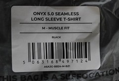 Gymshark Men’s Onyx 5.0 Seamless Long Sleeve T-Shirt NN7 Black Medium NWT