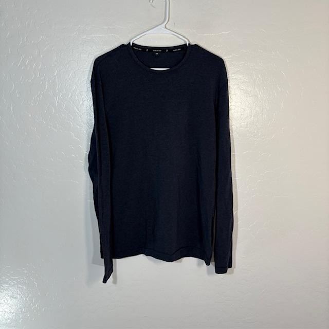 Public Rec Shirt Mens Medium Dark Heather Gray Long Sleeve Crewneck Pima Tencel