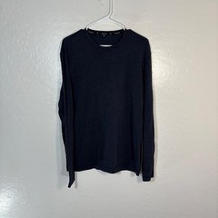Public Rec Shirt Mens Medium Dark Heather Gray Long Sleeve Crewneck Pima Tencel