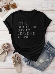 [Monogram Printed T-shirt] New Recommended – Creative Monogram Printed T-shirt