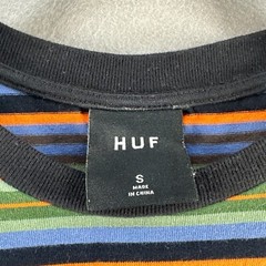 Huff Mens Shirt Small Blue Contrasting Trim Casual Short Sleeve Embroidered Logo