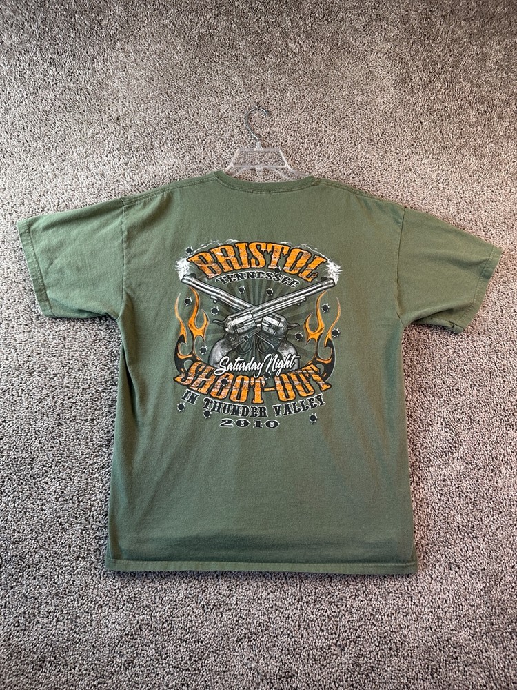 Tennessee Shoot Out Shirt Mens Extra Large Green Orange Thunder Valley FLAW