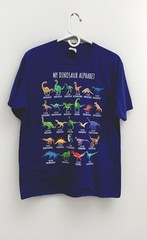 Dinosaur Alphabet Port & Company Ringspun Fan Favorite T-shirt Large