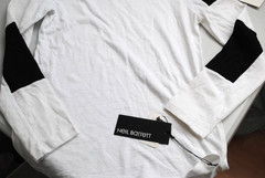 NEIL BARRETT LONG SLEEVE SHIRT NEW COTTON 160.00 WHITE XS-S-46