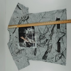 Sheshe’s Graphic Print T-Shirt Gray Marble Design Streetwear Fashion Mens Small