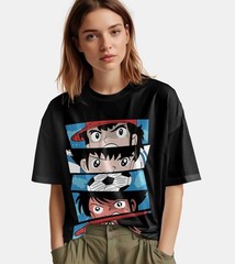 Captain Tsubasa T-Shirt Soccer Manga Tshirt Japanese Anime Football Unisex Tee