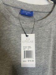 city lab t shirt Men ‘S White And Navy Sz XL Gray