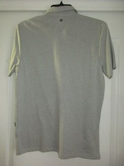 Genuine Asymmetrical Seams Short Sleeve Men Polo T-Shirt Gray M UPC63
