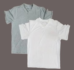 AGH Men’s 3 or 4-Pack Undershirts Stretchy Cotton Spandex T-Shirts V-Neck