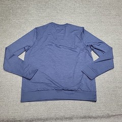 Members Mark Mens Top Medium Size Blue Long Sleeves Pullover w Zip Pocket