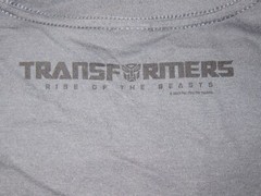 New TRANSFORMERS RISE OF THE BEASTS Promo Movie T-Shirt Adult Size XL Short Slev