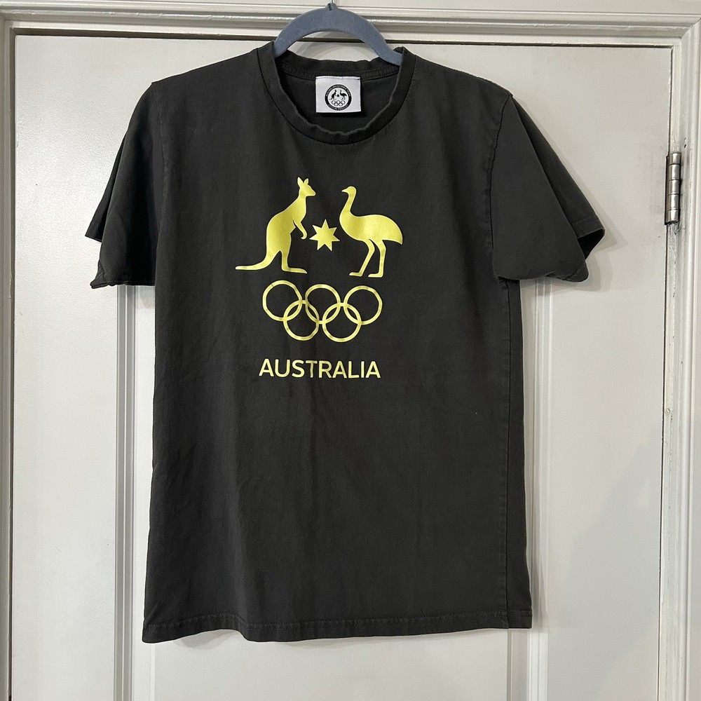 Vintage Team Australia Olympics Shirt Unisex XS Olympic Rings Kiwi Kangaroo