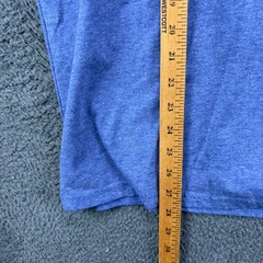 Tailorbyrd Mens Large Blue Heathered Flamingo Embroidered Cotton Blend T-Shirt