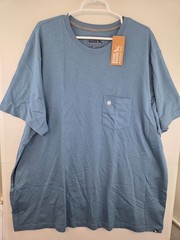 Eddie Bauer Tall Men’s 3XLT Blue Short Sleeve Classic Fit Pocket T-shirt NWT $28