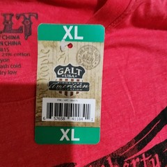 GALT USA Men’s XL Red Eagle Graphic T-Shirt Patriotic American Freedom Cotton