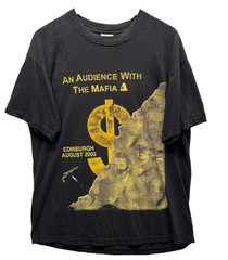 Vintage Screen Stars 2002 Edinburgh Fringe Mafia T Shirt Large Black Y2K Graphic