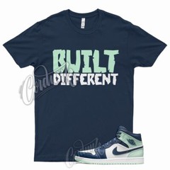 Navy BUILT T Shirt for J1 1 Mystic Blue Mint Foam 6 Tropical Twist Low Mid 5