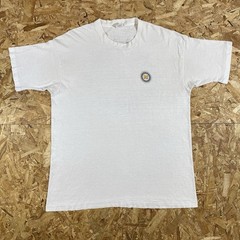 Vintage 90s MTV Music Television Abstract Spiral White Single Stitch Shirt SZ XL