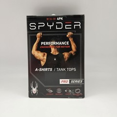 SPYDER 4 Pack Men’s Performance Lightweight Ribbed Tank Tops White Green Blue