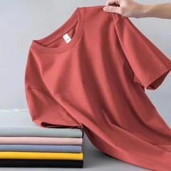 100% Pure Cotton Round Neck Short Sleeved T-shirt for Men and Women’s New Summer