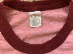 VTG 70s Daytona Beach, FL Single Stitch 50/50 Ringer Shirt, Heather Rose, Men’sM