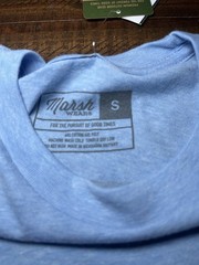 marsh wear Men’s T Shirt Light Blue Tight Lines Graphic Fishing Small New! Tags