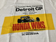 Canon Williams Honda Formula 1 Detroit Grand Prix Tee T Shirt One Size Vtg 1985