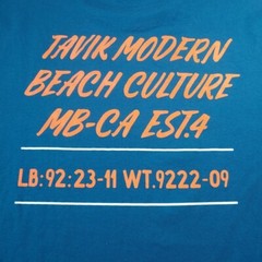 Tarvik + Modern Beach Culture Graphic Tee Men XXL Blue Surfer Coastal Beach Nwt