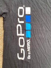 Go Pro Shirt Mens S Black Short Sleeve Casual Cotton Be a Hero Adventure Camera