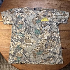 Vintage Ace Sportswear PA Outdoor Camo Single Stitch Shirt Men’s XL Made In USA
