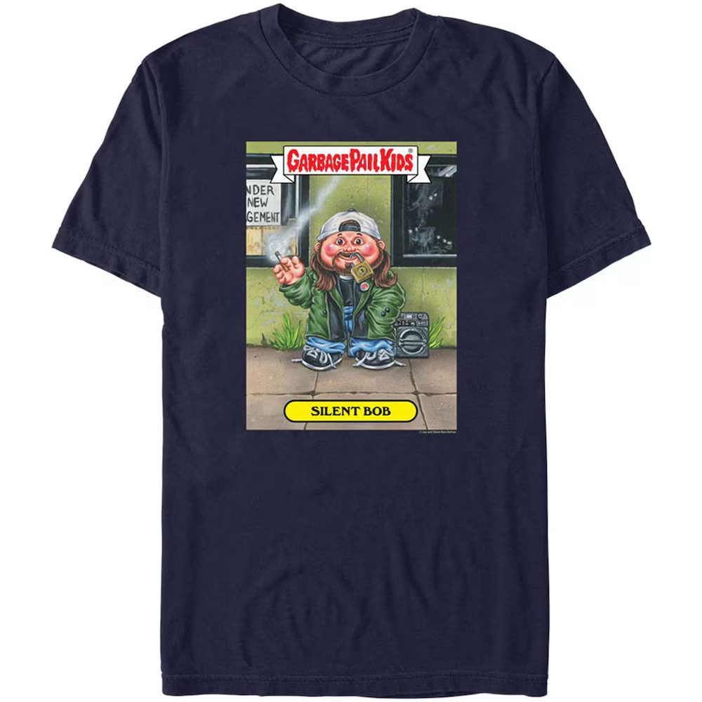 Garbage Pail Kids Clerks Silent Bob Kevin Smith T Shirt Mens Size XL Navy Blue