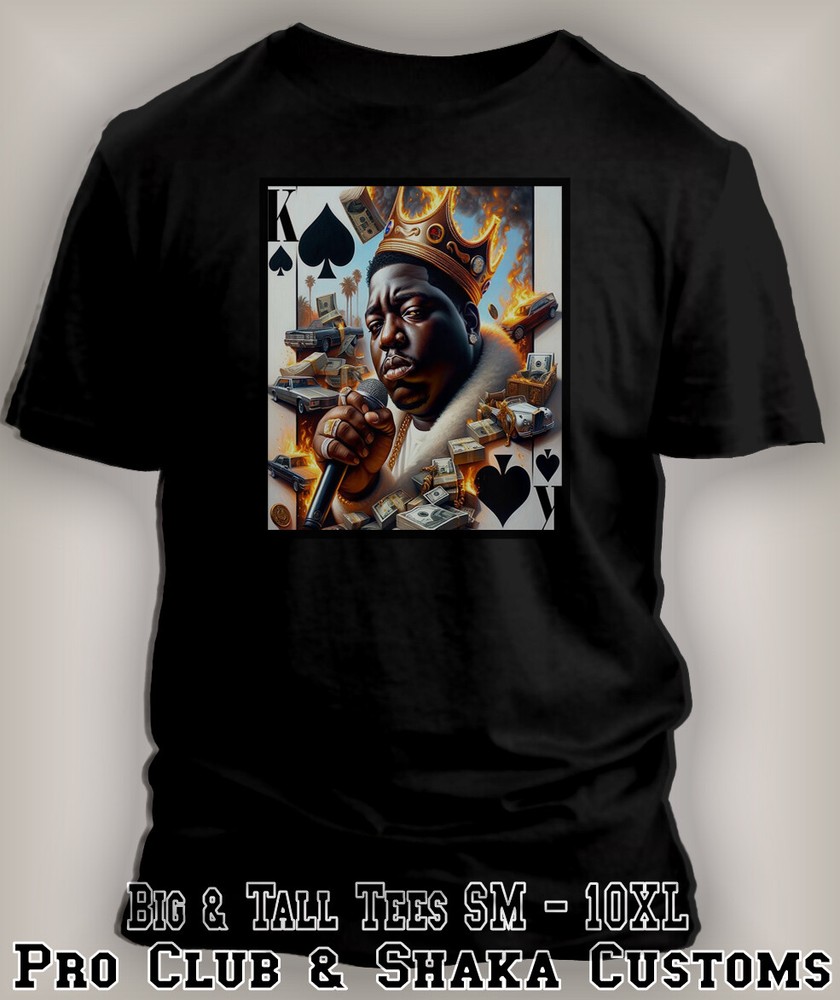 Notorious B King of Spades Graphic Tee Shirt Sneaker Big Tall Hip Hop Streetwear