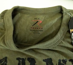 NEW Rothco Solid T-Shirt Army Green Military Short Sleeve 60/40 66400 XL w tags