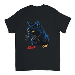 Black Cat T Shirt | Aesthetic Cat Lover Gift Tee | Cute Cat Graphic Unisex
