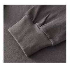 Vintage Men Long Sleeve Henry T-Shirt Pure Color Cotton Shirts Casual Tops